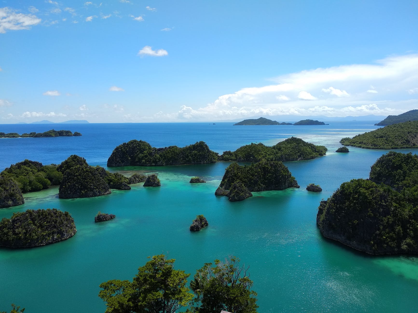 a view of the raja ampat islands